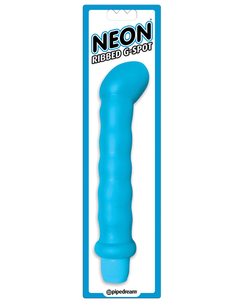 Neon Luv Touch Ribbed G Spot Vibe - Blue