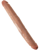 King Cock 12" Slim Double Dildo - Tan