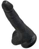 King Cock 6" Cock w-Balls - Black