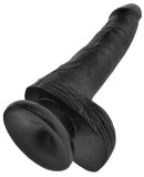 King Cock 6" Cock w-Balls - Black