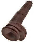 King Cock 14" Cock w-Balls - Brown