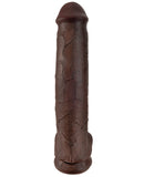 King Cock 15" Cock w-Balls - Brown