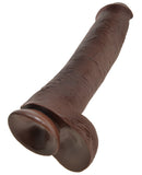 King Cock 15" Cock w-Balls - Brown