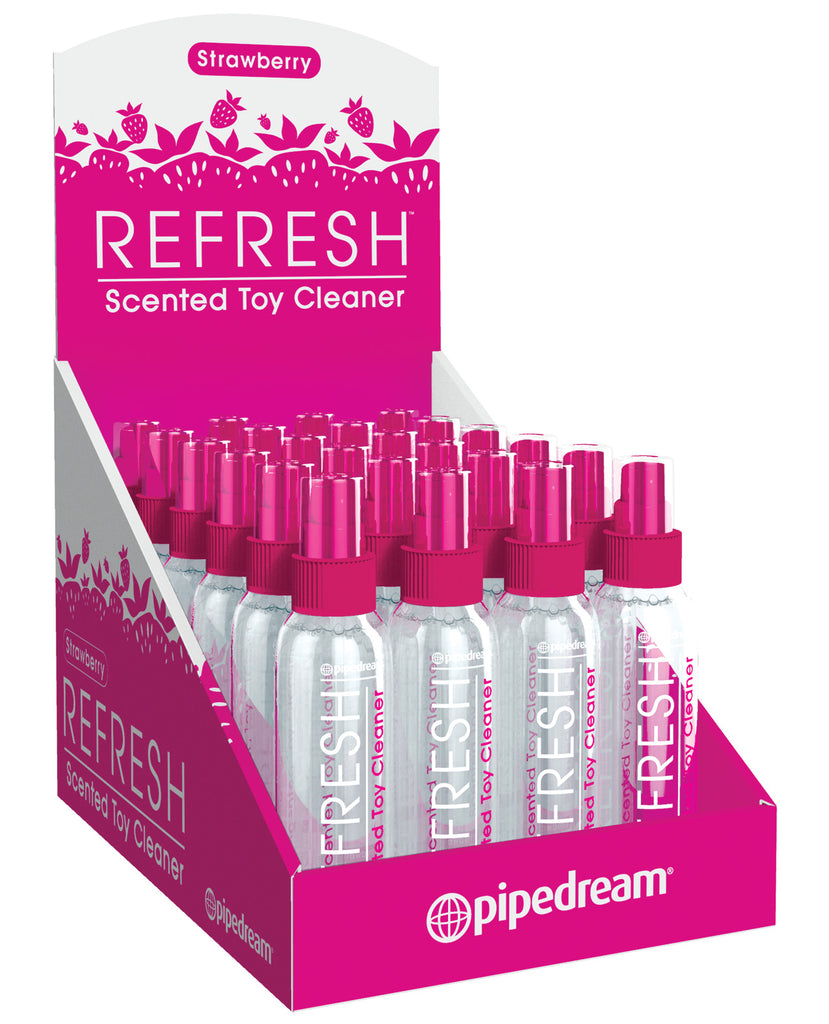 Refresh Toy Cleaner - 4 oz Strawberry Display of 24