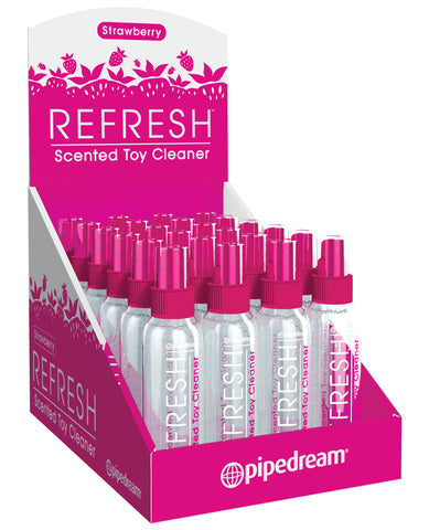 Refresh Toy Cleaner - 4 oz Strawberry Display of 24