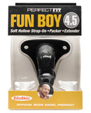 Perfect Fit Buck Angel Fun Boy Soft Hollow 4.5" Strap On Packer - Black
