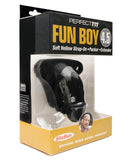 Perfect Fit Buck Angel Fun Boy Soft Hollow 4.5" Strap On Packer - Black