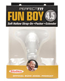 Perfect Fit Buck Angel Fun Boy Soft Hollow 4.5" Strap On Packer - Clear