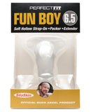 Perfect Fit Buck Angel Fun Boy Soft Hollow 6.5" Strap On Packer - Clear