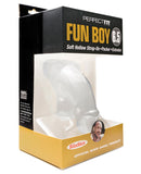 Perfect Fit Buck Angel Fun Boy Soft Hollow 6.5" Strap On Packer - Clear
