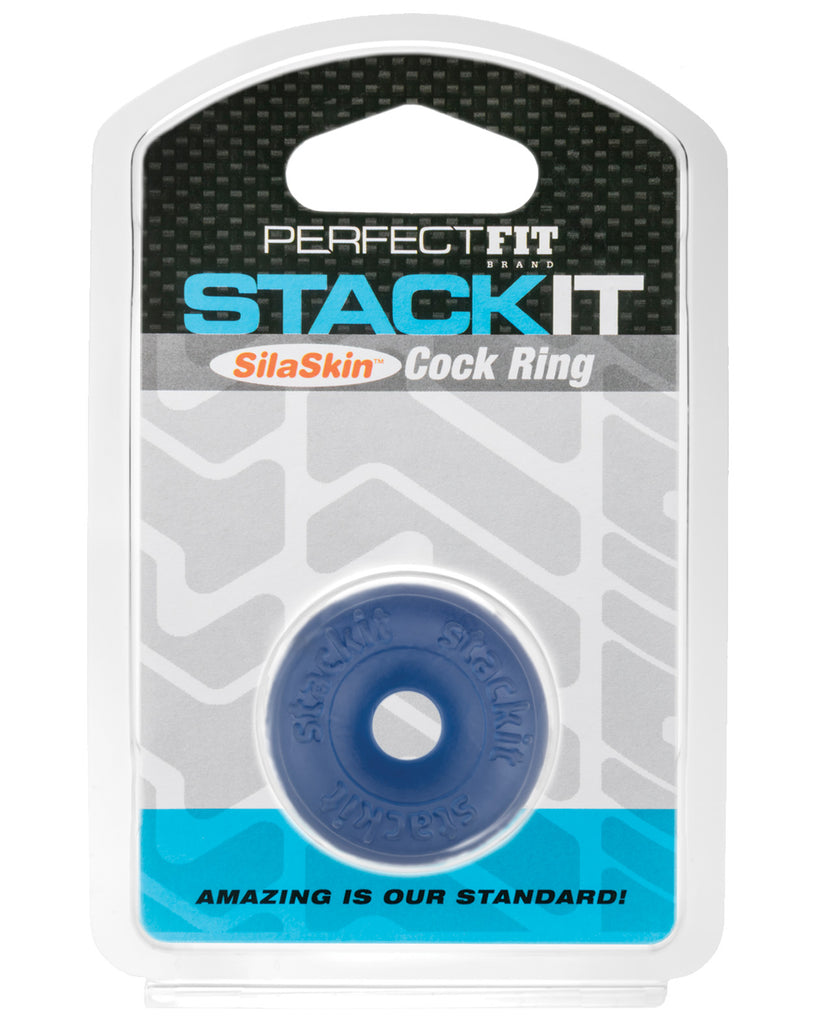 Perfect Fit Stackit Cock Ring - Blue