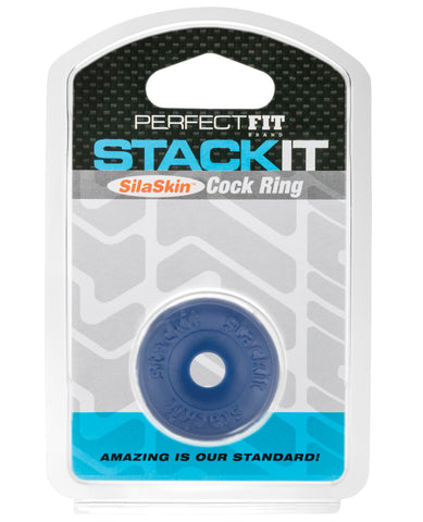 Perfect Fit Stackit Cock Ring - Blue