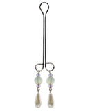 Bijoux de Nip Clit Clamp Double Loop w-Pearl & Purple Beads