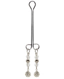 Bijoux de Nip Clit Clamp Double Loop w-Large Sparkle Ball