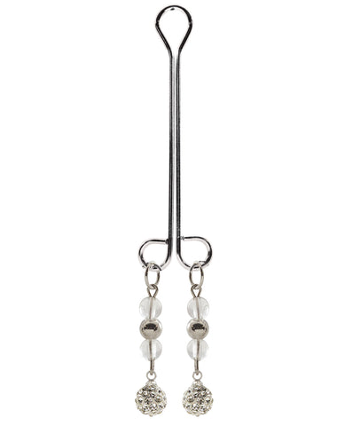 Bijoux de Nip Clit Clamp Double Loop w-Large Sparkle Ball
