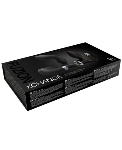 Rocks Off Fuzion Xchange Remote Control USB Rechargeable Prostate Massager Set - 10 Speed Black