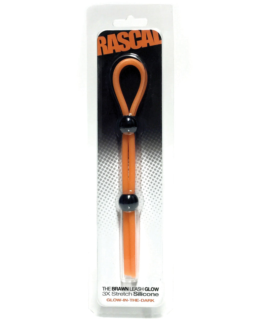 Rascal Toys The Brawn Cock Leash - Glow Orange