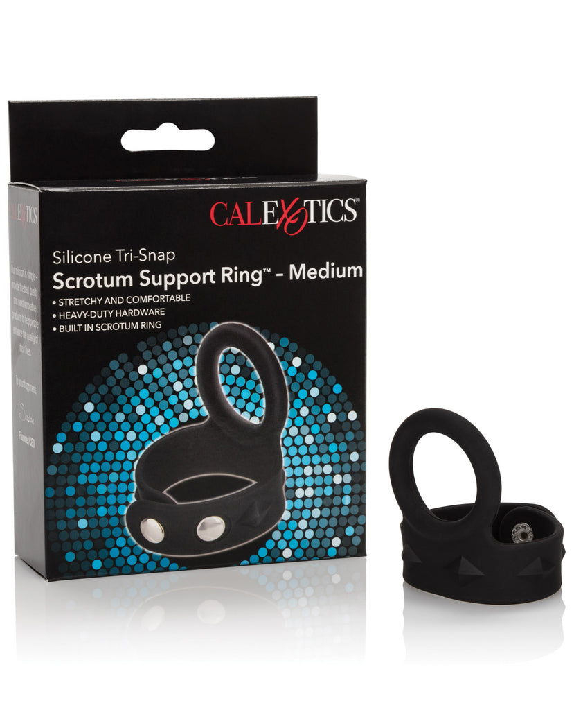Silicone Tri Snap Scrotum Support Ring - Medium