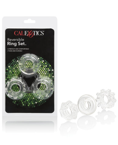 Reversible Ring Set - Clear Pack of 3