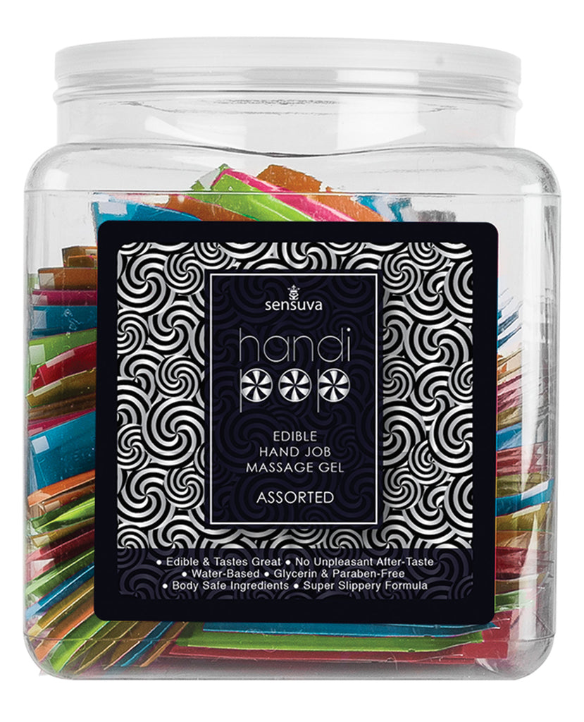 Handipop Hand Job Massage Gel Single Use Tub - 6 ml Packet Asst. Tub of 100