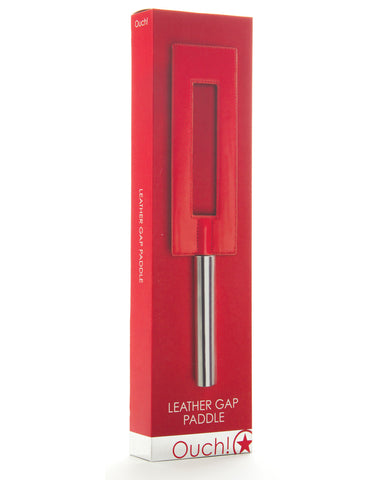 Shots Ouch Leather Gap Paddle - Red