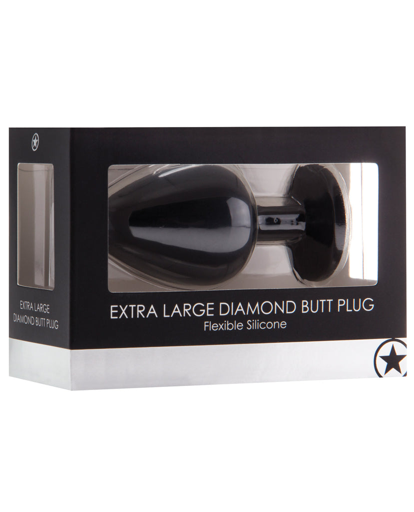 Shots Ouch Large Diamond Buttplug - Black