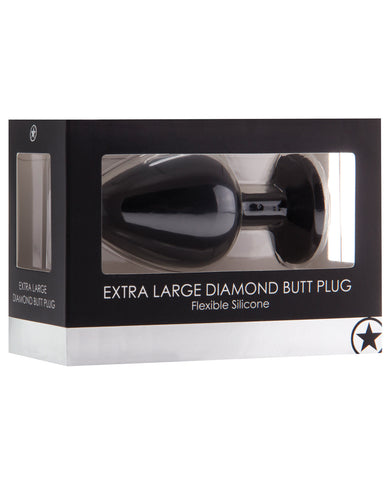 Shots Ouch Large Diamond Buttplug - Black