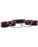 Shots Ouch Reversible Collar w-Wrist & Ankle Cuffs - Red