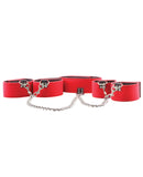 Shots Ouch Reversible Collar w-Wrist & Ankle Cuffs - Red