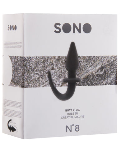Shots Sono 4" Butt Plug w-Tail #8 - Black