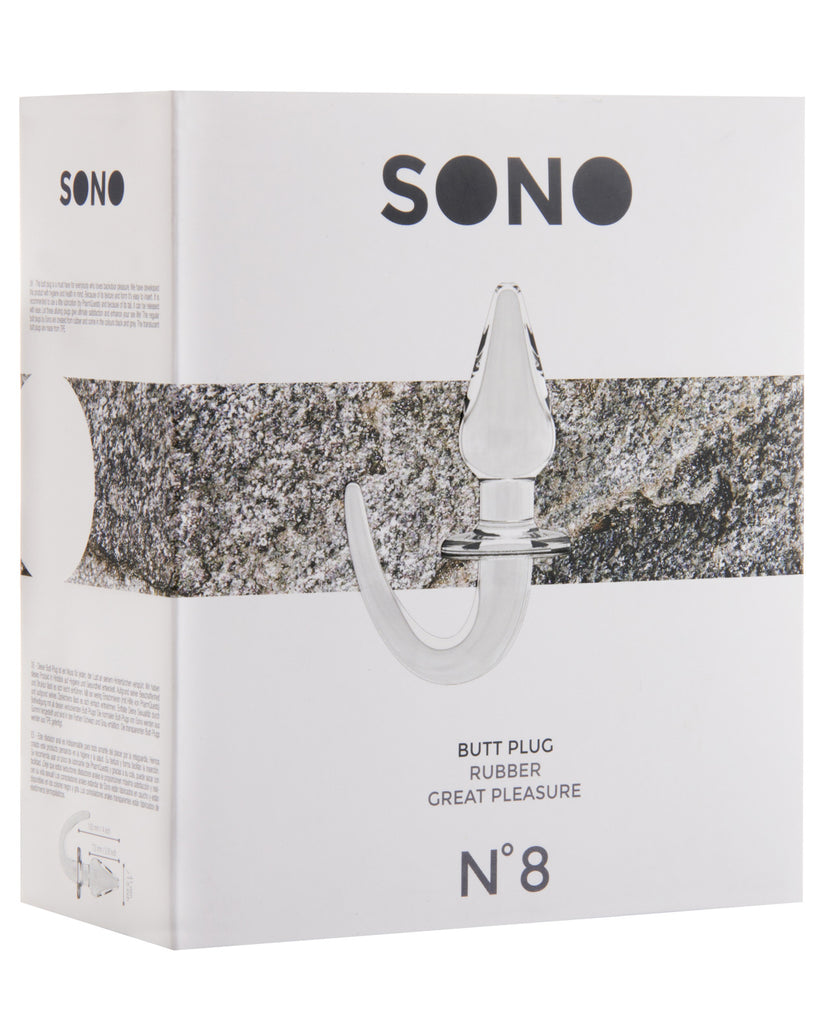 Shots Sono 4" Butt Plug w-Tail #8 - Transparent