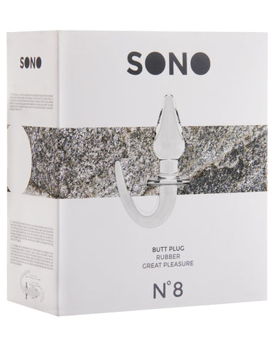 Shots Sono 4" Butt Plug w-Tail #8 - Transparent