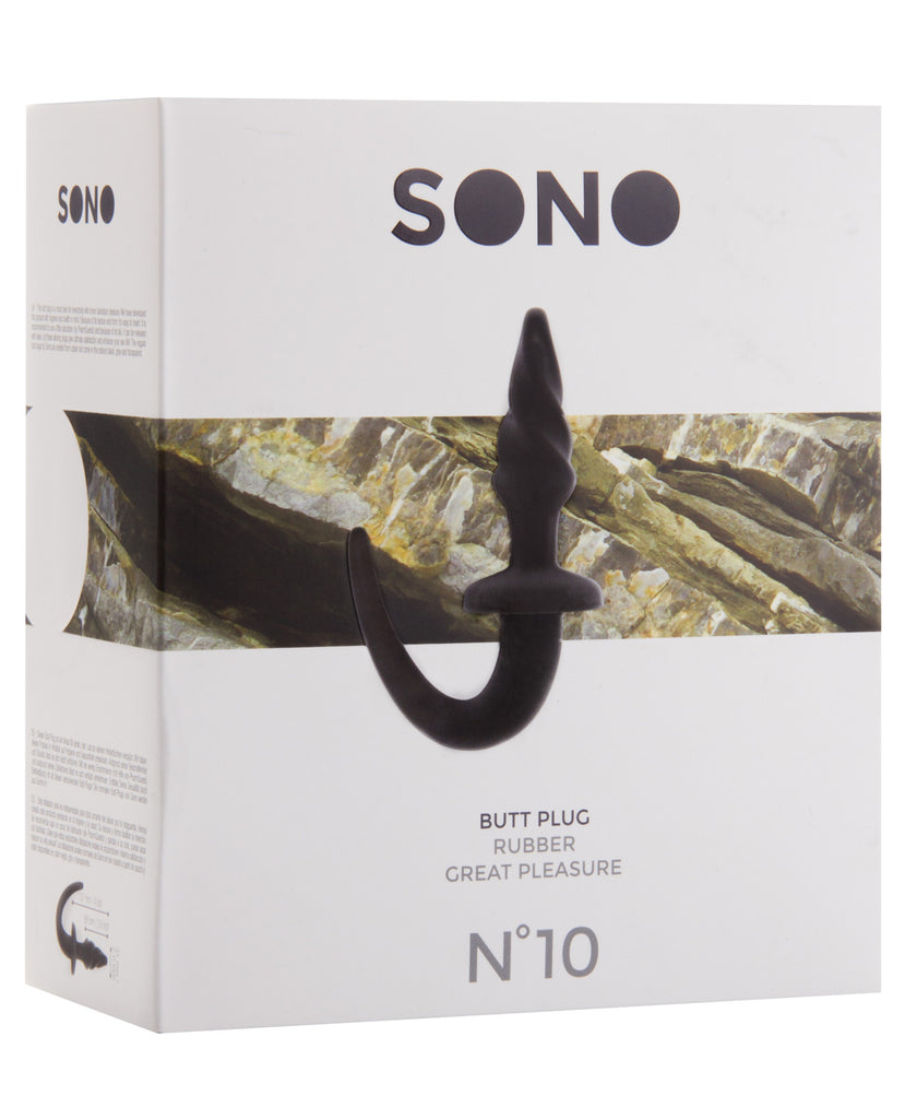 Shots Sono 4" Butt Plug w-Tail #10 - Black