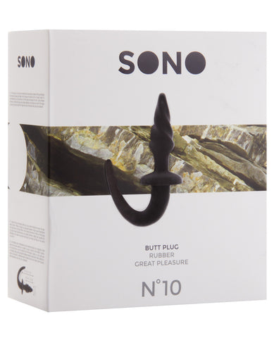 Shots Sono 4" Butt Plug w-Tail #10 - Black