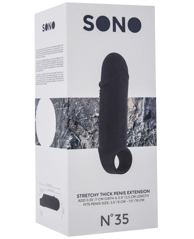 Shots Sono Stretchy Penis Extenstion #35 - Black