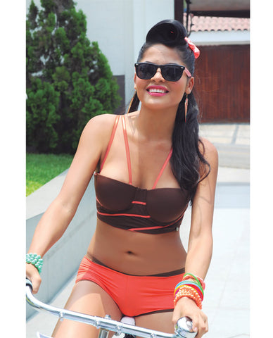 Strappy & Padded Bra w/Underwire & Adjustable & Removable Straps