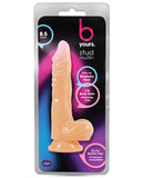 Blush Dr. Skin Stud Muffin 8.5" Dong w-Suction Cup - Beige