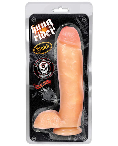Blush Hung Rider Butch 11" Dildo w-Suction Cup