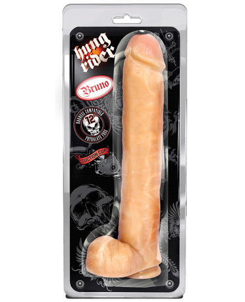 Blush Hung Rider Bruno 12" Dildo w-Suction Cup - Flesh