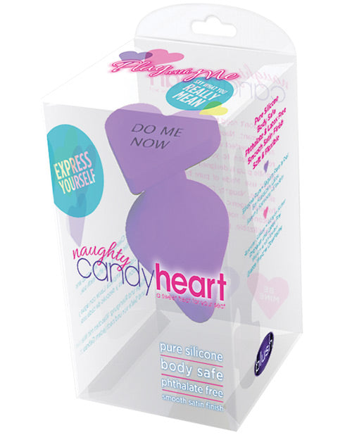Blush Play with Me Naughty Candy Heart Do Me Now Plug - Purple