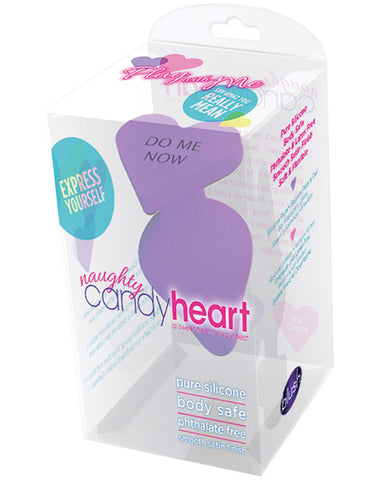 Blush Play with Me Naughty Candy Heart Do Me Now Plug - Purple