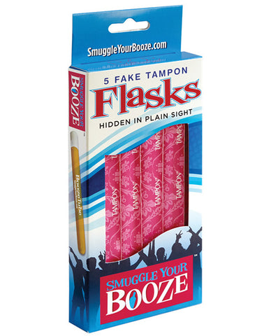 Smuggle Your Booze Tampon Box w-5 Tubes & 5 Wrappers