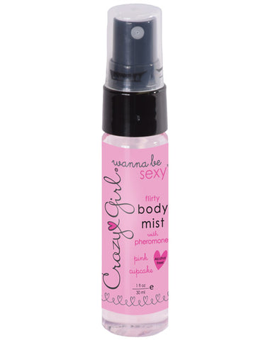Crazy Girl Wanna be Sexy Body Mist w-Pheromones - 1 oz Pink Cupcake