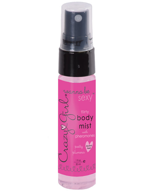Cray Girl Wanna be Sexy Body Mist w-Pheromones - 1 oz Pretty Plumeria