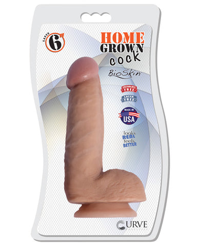 Curve Novelties Home Grown 6" BioSkin Cock - Latte