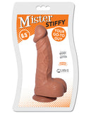 Curve Novelties Mister Stiffy 6.5" Dong w-Balls - Caramel