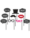 Chalkboard Photo Booth Props w-2pc of Chalk - Set of 5