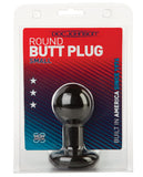 Round Butt Plug - Small Black
