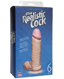 6" Realistic Cock w-Balls - White