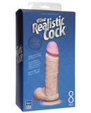 Realistic 8" Ultraskyn Cock w-Balls - White